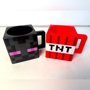 Minecraft Enderman(RARE) and TNT Set of 2 , 7 ounce Cups. EUC‎